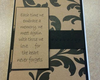 Handmade Sympathy Card. Bereavement. Grief. Loss of a Loved One.