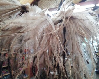 Emu feather skirt installation