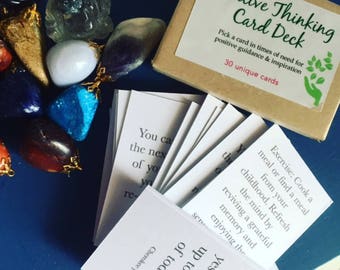 Positive quotes - coworker gift - positive thinking cards - positive affirmation - healing gifts - meditation present - mindfulness - angel