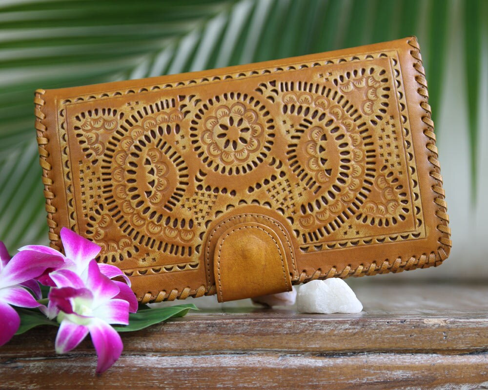 Big Leather wallet / women's leather wallet / leather