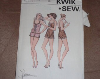 Kwik Sew 940 Sewing Pattern Womens Teddy & Camisole Misses Size XS-XL Kerstin Martensson