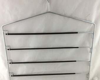 Swing Out Bars, Four Tier Pant Hanger With Rubber Coating