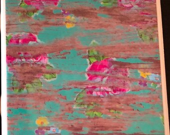 Pink and Blue Rose Coasters