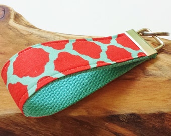 Wrist Key Chain - Key Fob Wristlet Keychain - Fabric Fob - Sweet Summer