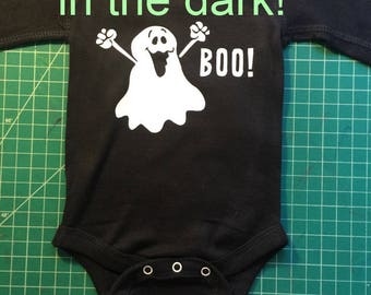 halloween shirt baby halloween shirt glow in the dark shirt baby ghost shirt toddler ghost shirt halloween costume glow in the dark