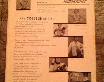 Vintage 1953 Bernat Handicrafter Knitting Pattern Book 34