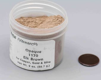 Thompson Enamel 1170 Elk Brown Vitrearc Jewelry Enamel for Gold Silver and Copper 2 oz Jar