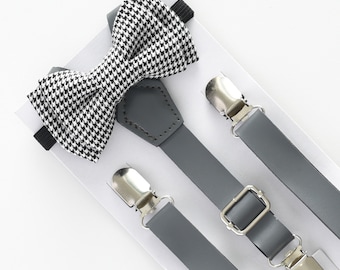 Babyhug Bow And Suspender Set - White