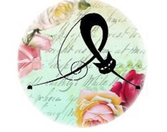 cabochon black cat, green, 20mm