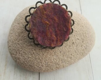 Handmade Felt Flower Brooch