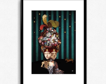 SIAMESES - Digital collage Illustration
