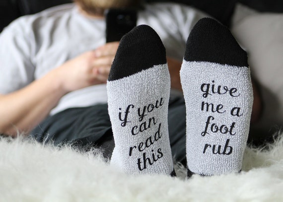 If You Can Read This Socks Foot Rub Socks Fathers Day Gift