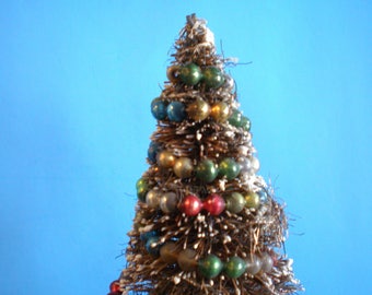 Vintage Mid Century Christmas Decoration - Large Bottle Brush Christmas Tree