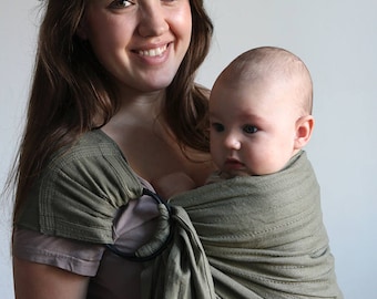Pure Linen Ring Sling Linen Baby Carrier Wrap Conversion Baby Ring Sling Linen Baby Sling Newborn Baby Wrap Carrier Baby Shower Mother Gift