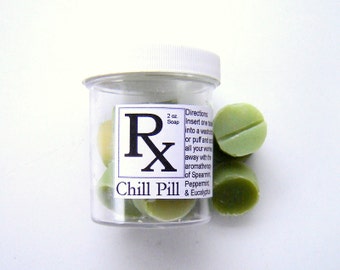 CHILL PILLS Single Use Mint Soaps -Novelty Soaps