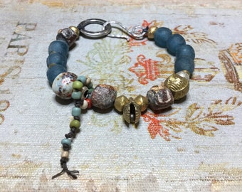 Blue dream boho bracelet indie artisan