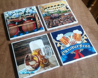 Oktoberfest Coasters Custom Stone Coasters Custom Ceramic Coasters Personalized Coasters Beer Coasters Custom Photo Coasters Mancav Coaster