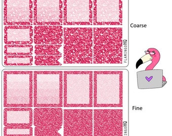 Glitter - PINK (coarse OR fine) - Mixed Boxes - Planner Stickers