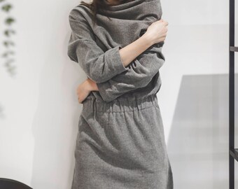 Wool dress. Cozy and stylish. Worm winter dress made from wool.