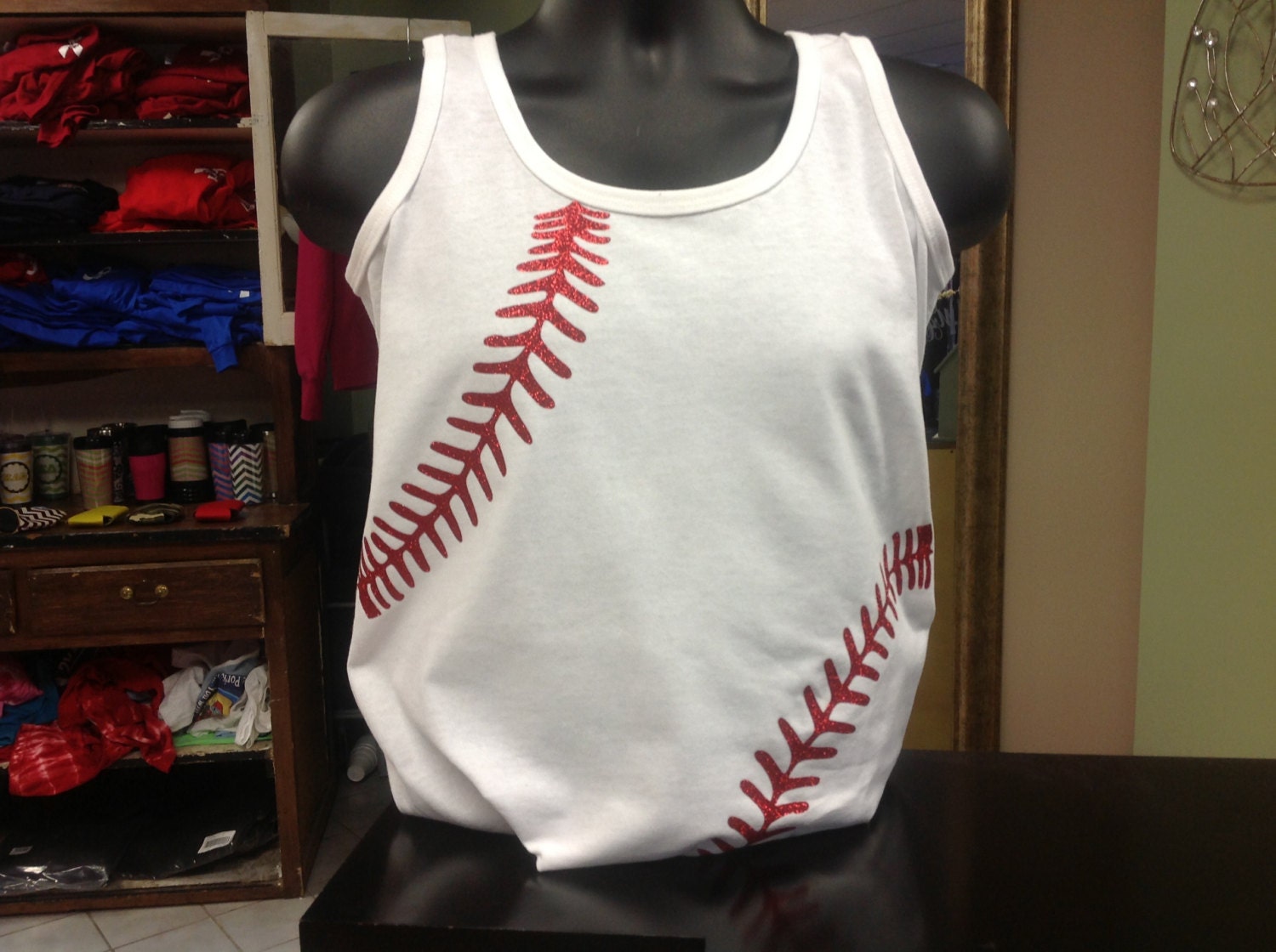 Custom Personalized Baseball Tank with Player Name and Number