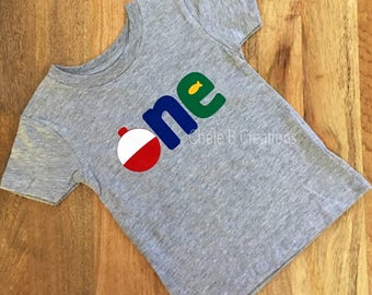 ONE Shirt for 1st Birthday Fishing oFISHally Theme Party