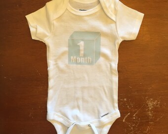 12 Month Onesies, Month By Month Onesies