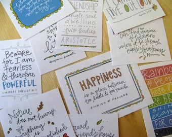 Handwritten Quotation Stickers