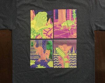 Monitor T-shirt Dark Heather 4 Color Silkscreen 6.0 oz