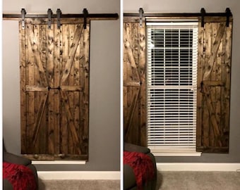 Indoor barn-style shutters