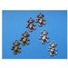 6 Deadhead Bears 2 Each of 3 Colors or 6 - 26 Silver Tone Grateful Dead Charms Dancing Bears Jewelry Supplies 22x15mm SEE NOTE on Bronze