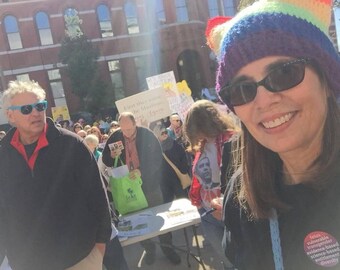 Rainbow pussy hat!