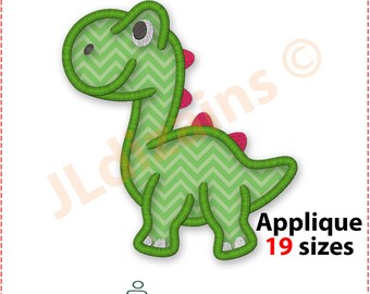 Dinosaur Applique Embroidery Design. Dinosaur applique designs. Dinosaur embroidery design. Dinosaur applique machine embroidery design.