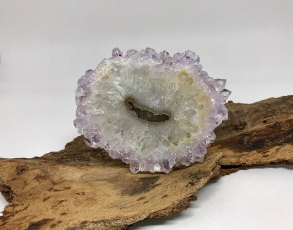 Amethyst Stalactite 69gm, Large Amethyst Druzy, Crystal Flower, Amethyst Slice, Raw Amethyst, DIY Jewelry, Bohemian Style, Crystal Slice