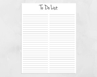 my to do list template