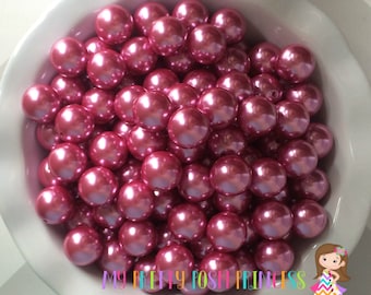 20mm Mauve Chunky Beads Bubble Gum Pearls (A20)