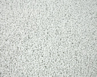 10 oz of 2 mm white seed beads