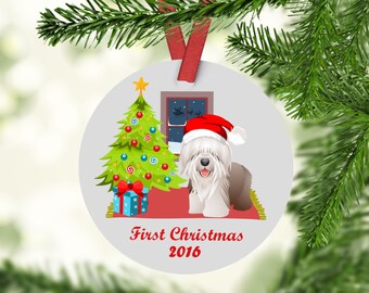 Bearded Collie Ornament - Bearded Collie Christmas Ornament - Bearded Collie - Bearded Collie First Christmas- Bearded Collie Gift