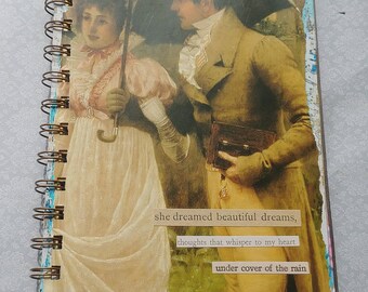 Small A5 Spiral Bound Altered Notebook