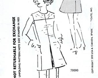 Spadea 70090 Vintage 70s Sewing Pattern by Designer Harvey Berin for Misses' Dress or Tunic and Pants - Size 12