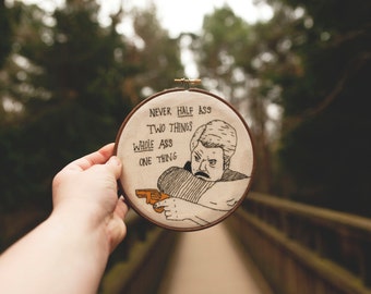 Ron Swanson Embroidery