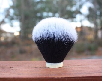 24MM Tuxedo - Extra Dense Synthetic Shaving Brush Knot- Black/White - APShaveCo.