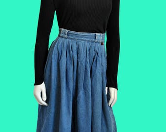 80s Guess Chambray Skirt XS-S