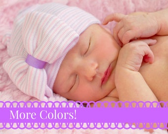Baby girl Clothes Infant girl clothes Preemie Baby hospital Hat Newborn Preemie hat with bow Baby Girl Outfit Preemie Infant