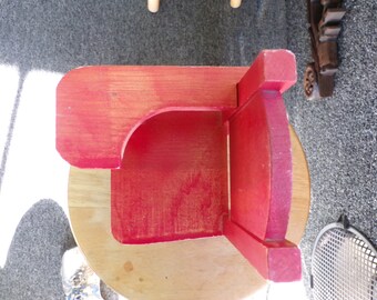 Doll School Desk, Red school desk, Play school desk, crafting school desk.