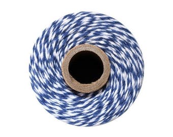 Blue and White Bakers Twine - Midnight Twist - 240 Yard Spool
