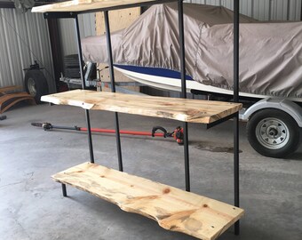 Large shelves reclaimed wood