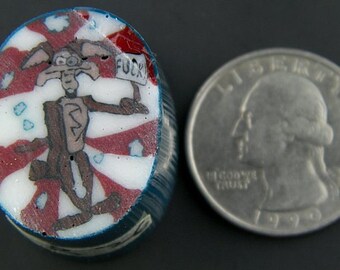 Political Statement Glass Murrine Boro Cane 26 grams - 72R