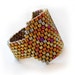 Glass Ring in Bronze Delicas Beads - Magical beaded Ring - Eco friendly Ring