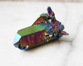 Large Rainbow Aura Quartz Crystal Cluster | #22
