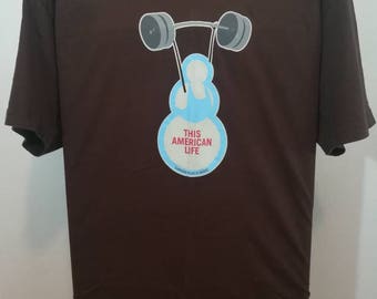 NPR This American Life t-shirt. Size XL brown.